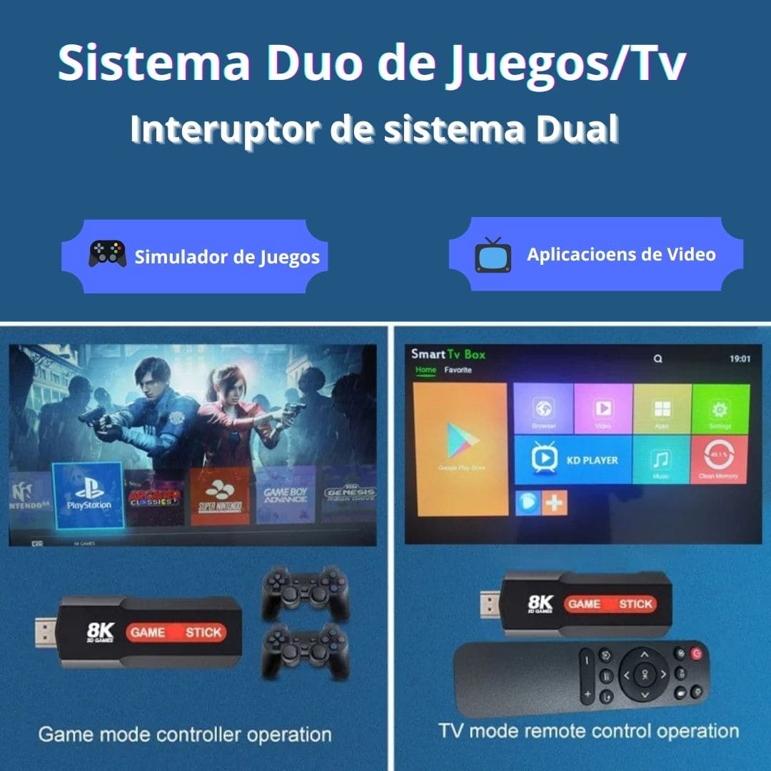 Game Stick Android 12 (HD 4K 8K WiFi 5G Smart Game)